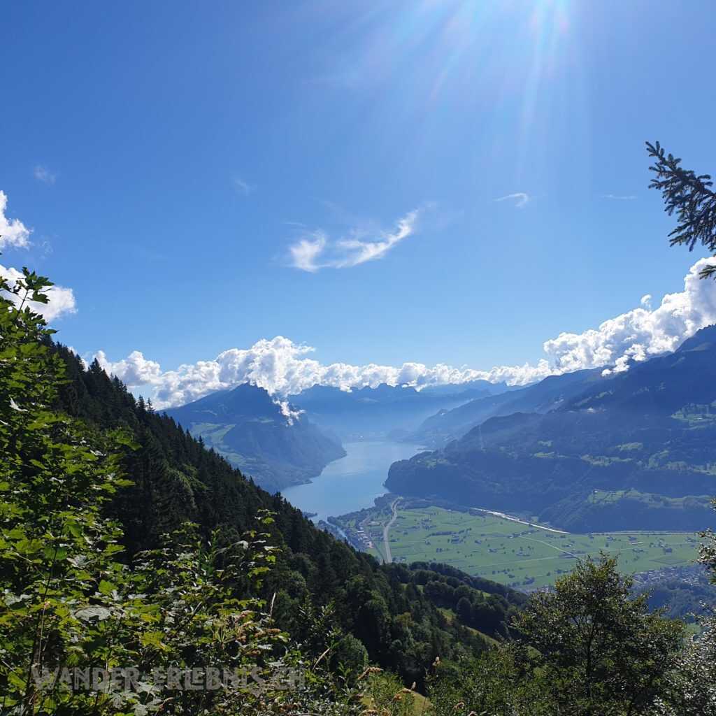 Walensee und Churfirsten vom Hirzlli